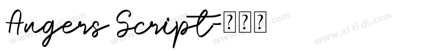 Angers Script字体转换